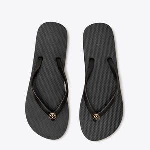 Black Tory Burch flip flops